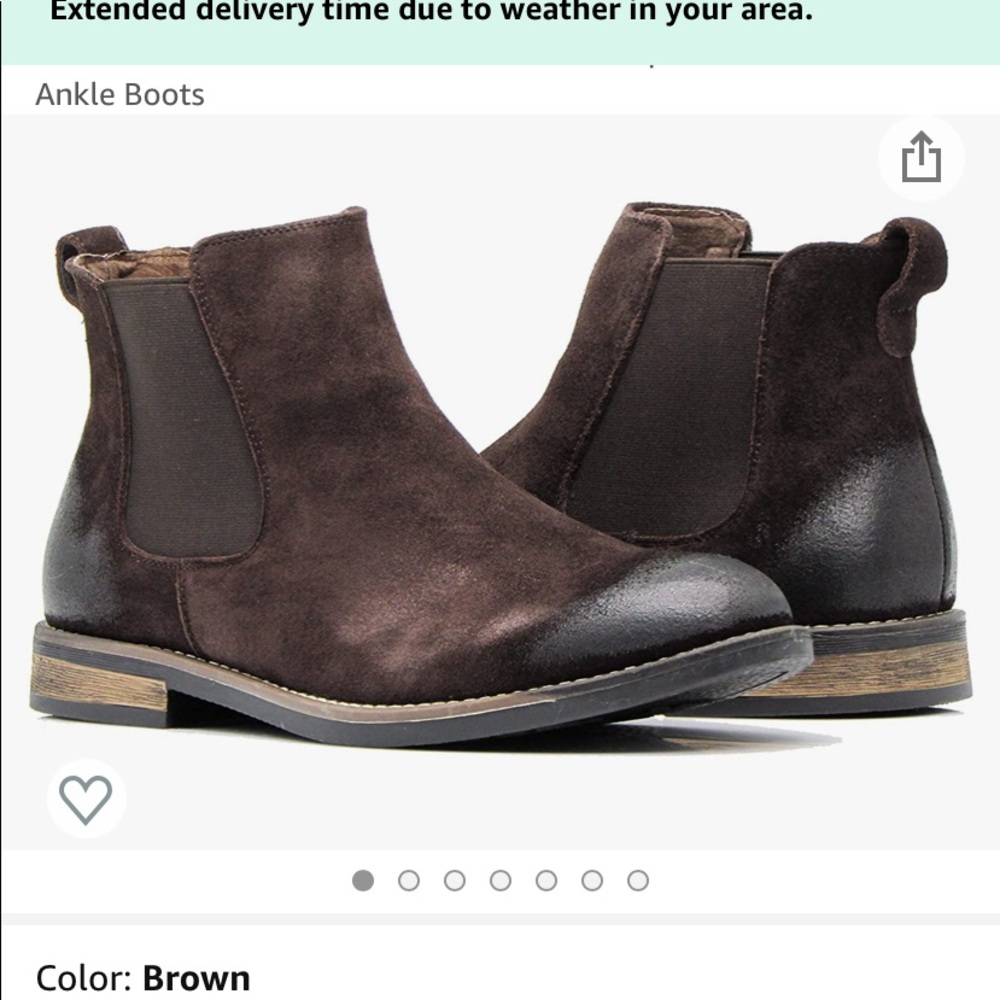 Brown leather upper Chelsea men’s boots